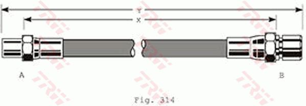 Brake Hose (Front axle)  Art. PHB204