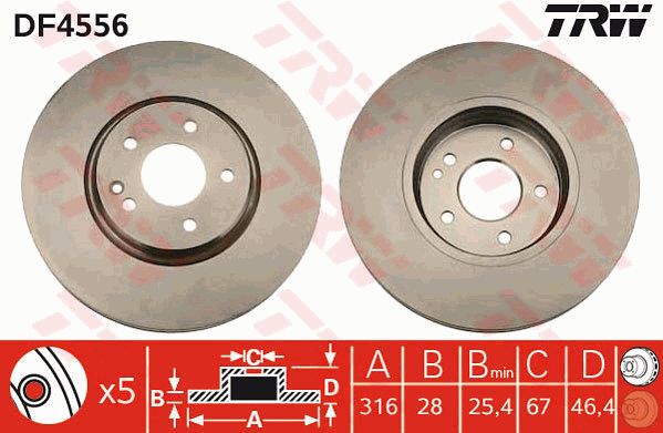 Brake Disc (Front axle)  Art. DF4556