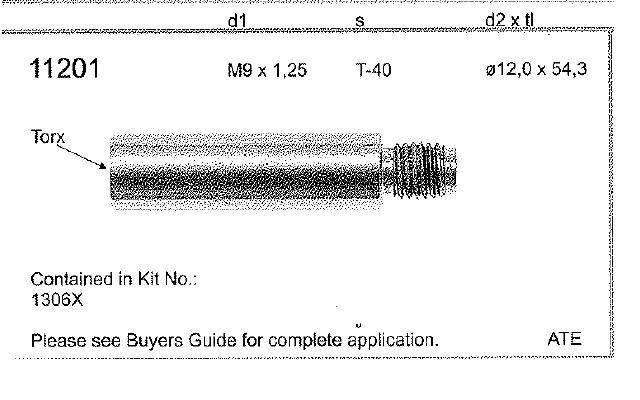 Steering pin, Brake caliper (Rear axle)  Art. 11201