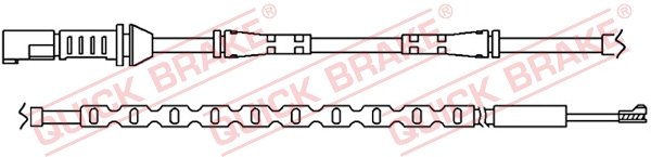 Warning Contact, brake pad wear (Front axle)  Art. WS0289A