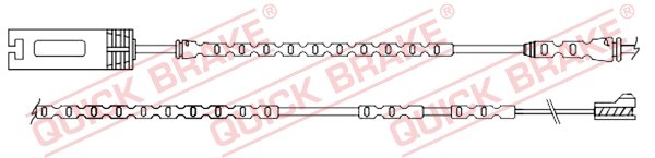 Warning Contact, brake pad wear (front axle both sides)  Art. WS0354A