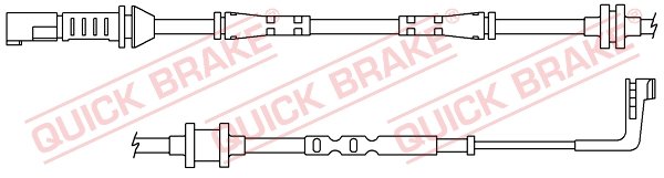 Warning Contact, brake pad wear (Rear axle)  Art. WS0383A