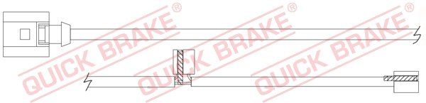 Warning Contact, brake pad wear (Rear axle)  Art. WS0393A