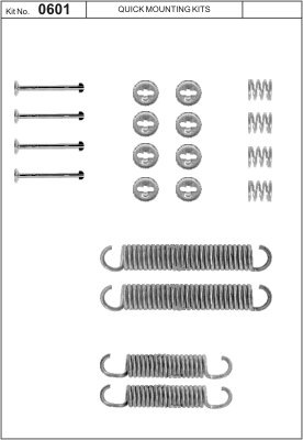 Accessory Kit, brake shoes (Rear axle)  Art. 1050601