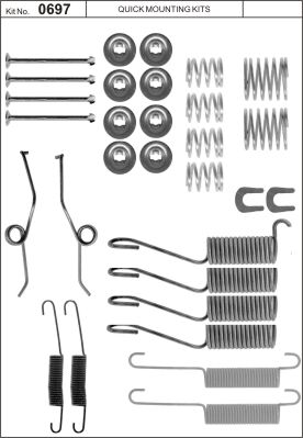 Accessory Kit, brake shoes (Rear axle)  Art. 1050697