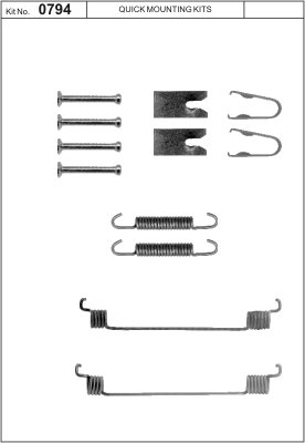 Accessory Kit, brake shoes (Rear axle)  Art. 1050794