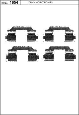 Accessory Kit, disc brake pad (Front axle)  Art. 1091654