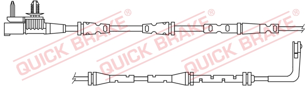 Warning Contact, brake pad wear (Rear axle)  Art. WS0419A