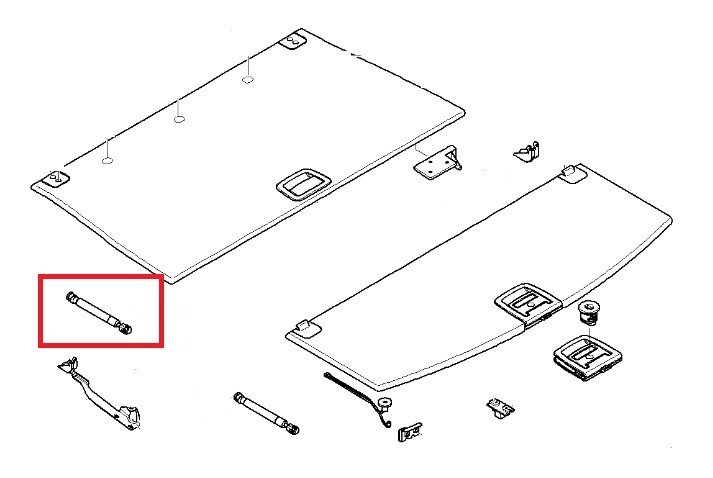 Gas spring, cargo bed (boot) (70)  Art. KR31758