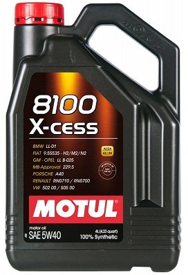 Motor oils Engine oil MOTUL 8100 XCESS 5W-40 4L  Art. 104256