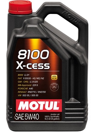 Motor oils Engine oil MOTUL 8100 XCESS 5W-40 A3/B3 5L  Art. 102870