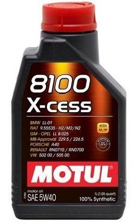 Motor oils Engine oil MOTUL 8100 XCESS 5W-40 A3/B3 1L  Art. 102784