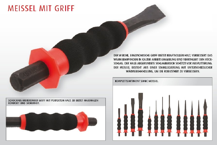 Hammers and Percussion tools Chisel Width: 24 mm, Length: 220 mm  Art. 45124220