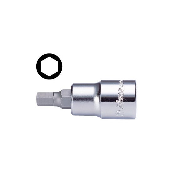 Sockets and screwdrivers Tip socket Hex socket / HEX, Size: 6, 1/4"  Art. 2026M6