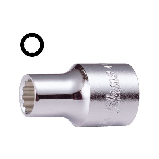 Sockets and screwdrivers Socket 12 angled, Size: 14, 1/2", Length: 37 mm  Art. 4402M14