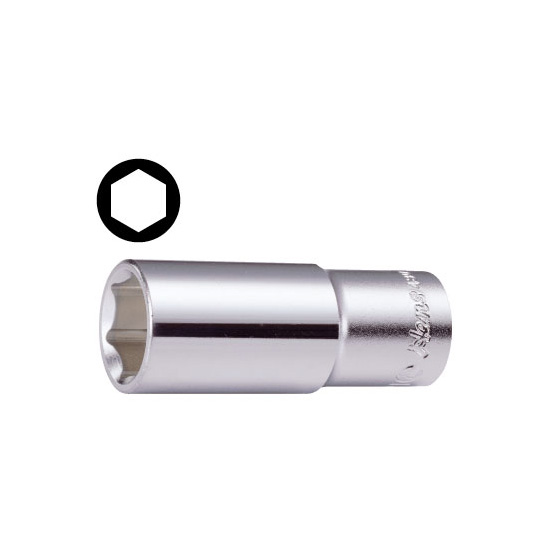 Sockets and screwdrivers Socket 6 angled, Size: 10, 1/4", Length: 50 mm  Art. 2300M10