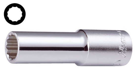 Sockets and screwdrivers Socket 12 angled, Size: 15, 3/8", Length: 63 mm  Art. 3302M15