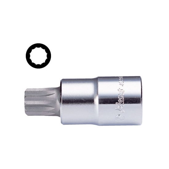 Sockets and screwdrivers Tip socket Star / XZN, Size: 10, 1/2", Length: 100 mm  Art. 40284M10