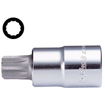 Sockets and screwdrivers Tip socket Star / XZN, Size: 16, 1/2", Length: 100 mm  Art. 4028M16