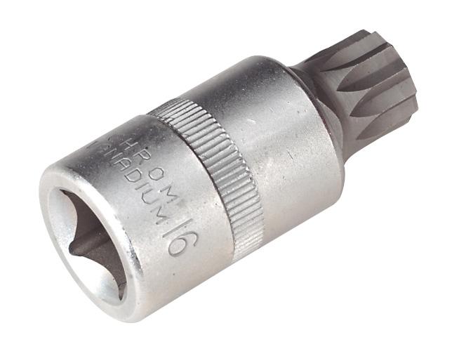 Sockets and screwdrivers Tip socket Star / XZN, Size: 16, 1/2"  Art. SEASX107