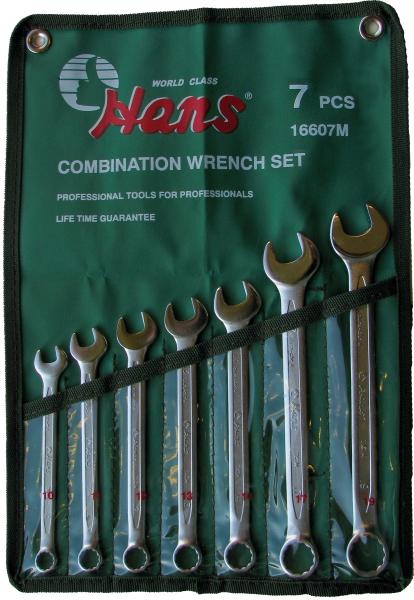 TOOL SETS Key set 10-19 mm, 7 pcs  Art. 16607M