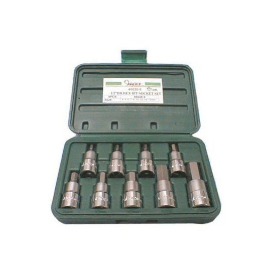 TOOL SETS Socket set 1/2", Size: 4, 5, 6, 7, 8, 10, 12, 14, 17 mm (Double cloth)  Art. 460269