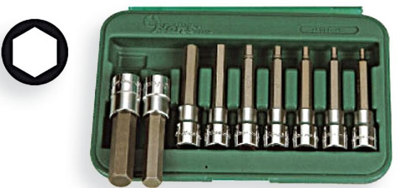 TOOL SETS Socket set 1/2", Size: M4, M5, M6, M7, M8, M10, M12, M14 i M17; 9pcs  Art. 4602649