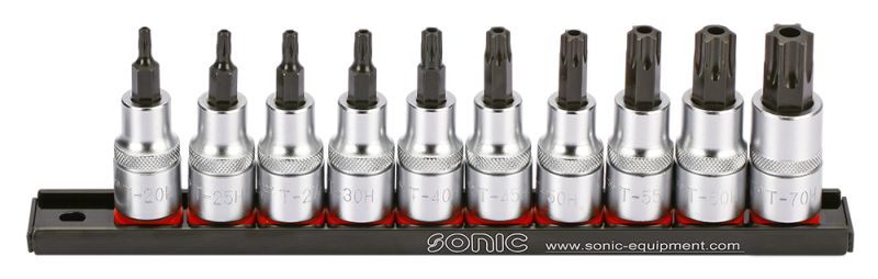 TOOL SETS Socket set 1/2", TORX / E-TORX: T20H, T25H, T27H, T30H, T40H, T45H, T50H, T55H, T60H, T70H  Art. 301006SON