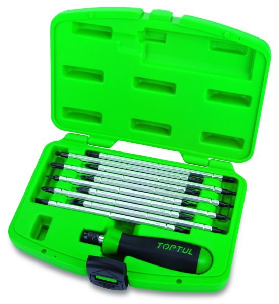 TOOL SETS Screwdriver set T10, T15, T20, T25, T30, T40, PZ1xPZ2, T10xT15, PH1xPH2, T30xT40, T20xT25, 4x6mm; 5x7mm; 11 pcs  Art. GAAI2101