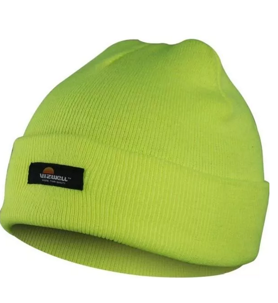 Head protection Highly visible fluorescent yellow beanie  Art. BEVW21503Y