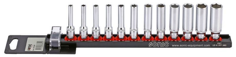 TOOL SETS Socket set 6 angled, 1/4", Size: 10, 11, 12, 13, 4, 4.5, 5, 5.5, 6, 7, 8, 9; 12pcs  Art. 101204