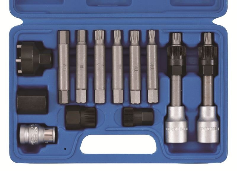 TOOL SETS Socket and bit set, 13 pcs (Side of the bike)  Art. 806001