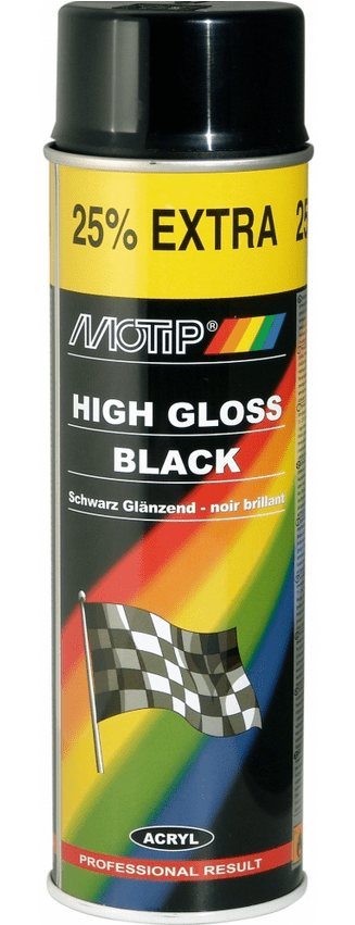 Spray paints, paints and varnishes Spray paint HIGH GLOSS black glossy 500ml (500)  Art. 04005