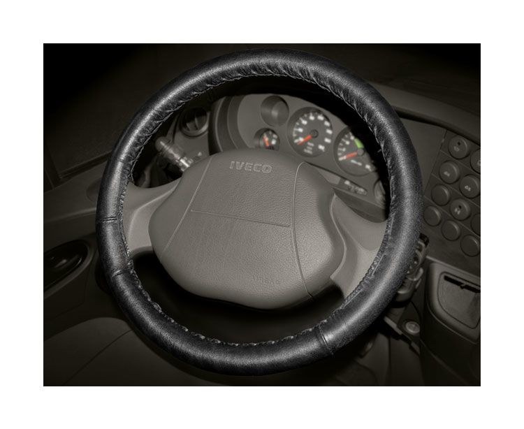 Wheel protectors Steering wheel cover 40 - 42cm, black leather  Art. 534089894010