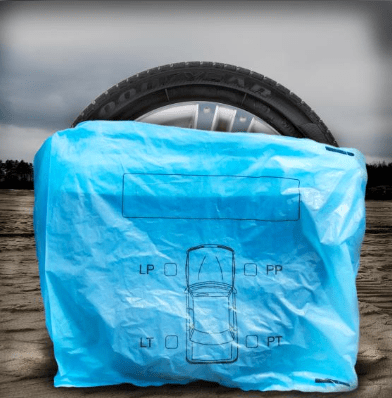 Tire bags Tire bag 100x90cm, 100 pcs  Art. QS408