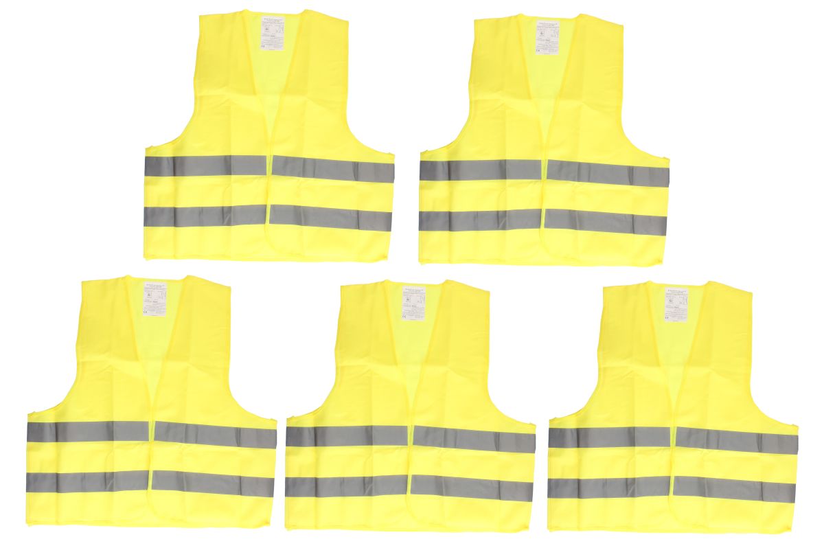 Attention vests Attention vest yellow, 5 pcs  Art. MMTA106001SET5