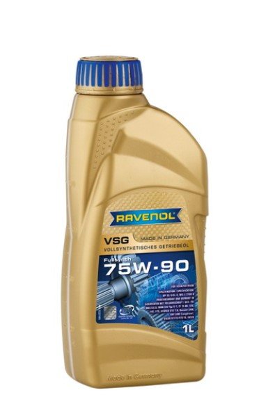 Gear oils Gear oil VSG (1L) 75W90 API GL-4; GL-5; BMW 83229407768; BMW OSP; BMW SAF-XO; DAF trucks; IVECO BOT 130M; IVECO BOT 328; IVECO BOT 720; MAN 342 TYPE S1; MB 235.11; MB 235.8; MIL-L-2105D; RENA  Art. RAVVSG75W901L