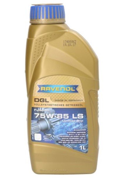 Gear oils Gear oil (1L) 75W85 Limited slip (LS) API GL-5; GL-5 LS; BMW Hypoid Axle Oil G1; BOT 448; Chrysler ELSD Rear; FIAT 9.55550; JWS 2273; LAND ROVER 03.5003; LR052059; MIL-L-2105D; VW G 052 1  Art. RAVDGL75W85LSGL51L