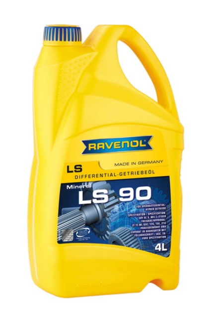 Gear oils Mineral gear oil LS (4L) 90 Limited slip (LS) API GL-5; GL-5 LS  Art. RAVLS904L