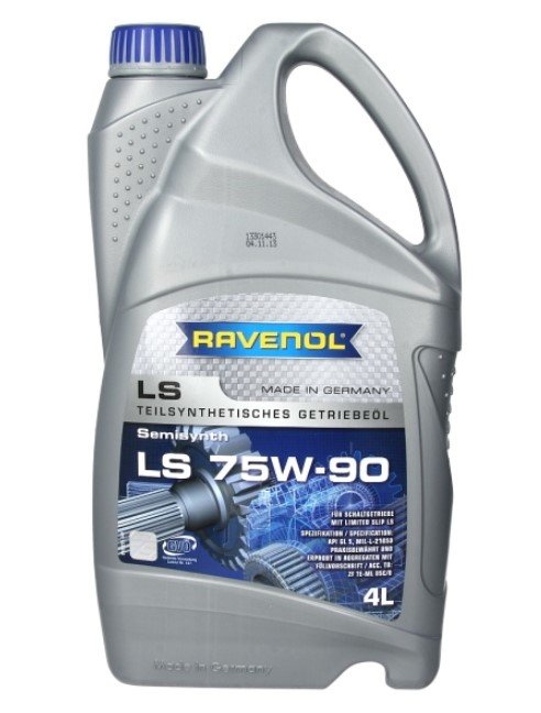 Gear oils Gear oil LS (4L) 75W90 Limited slip (LS) API GL-5; GL-5 LS  Art. RAVLS75W904L