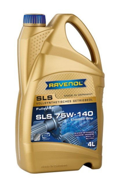 Gear oils Gear oil SLS (4L) 75W140 Limited slip (LS) API GL-5; MIL-L-2105D  Art. RAVSLS75W140LS4L