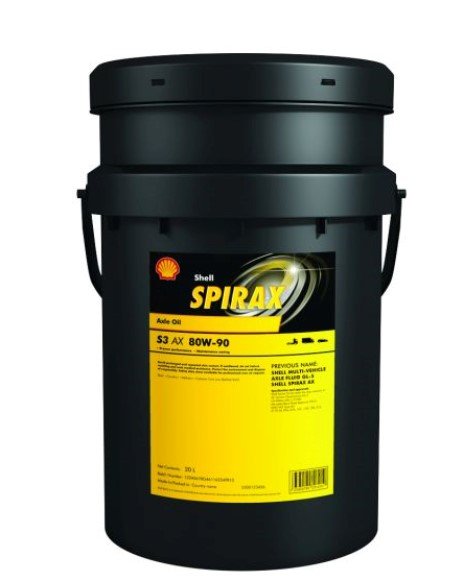 Gear oils Gear oil Spirax (20L) 80W90 API GL-5; MAN 342 TYPE M2; MB 235.0; MB 235.6; MIL-L-2105D; ZF TE-ML 05A; ZF TE-ML 07A; ZF TE-ML 16C; ZF TE-ML 17B; ZF TE-ML 19B; ZF TE-ML 21A  Art. SPIRAXS3AX80W9020L