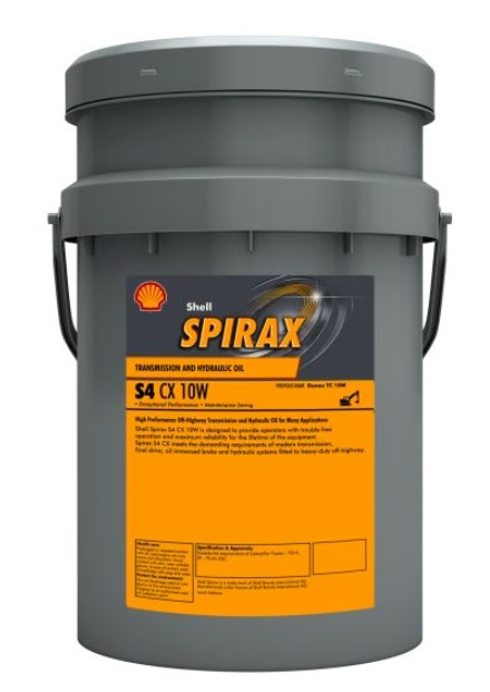 Hydraulic oils Hydraulic oil Spirax (20L) 10W; CATERPILLAR TO-4; ZF TE-ML 03C  Art. SPIRAXS4CX10W20L