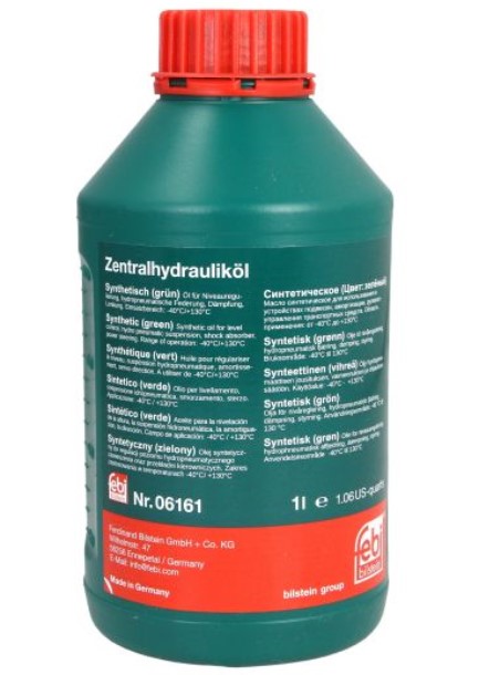 Hydraulic oils Hydraulic oil (EN) LHM oil LHM (1L) (PL) typ LDS; BMW 82111468041; MAN 09.11003.0427; MAN M 3289; OPEL/GM 1940766; OPEL/GM B0400070; PORSCHE 4320333; VW G 002 000; VW G 004 000 M2; VW TL 52146 (Green)  Art. 06161