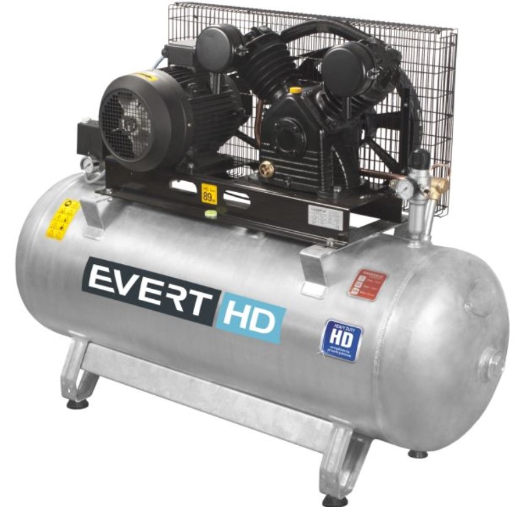 Compressed air compressors and tire inflators HD, 5.5 kW 400V 10 bar, 900l/min., 270L  Art. EVERTHD75270900