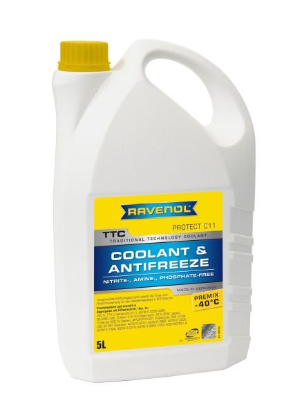 Coolants Coolant Yellow G11 (5L, -40°C), Si-OAT  Art. RAVTTCC11READY5L