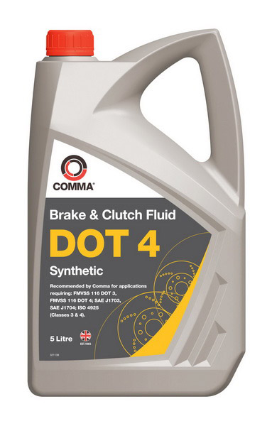 Brake fluids Brake fluid 5L (DOT 4) [dry: 270°C, wet: 160°C, viscosity: 1350mm²/sec.] SAE J1703, ISO/DIN 4925 (SL DOT 4)  Art. DOT4SYNT5L