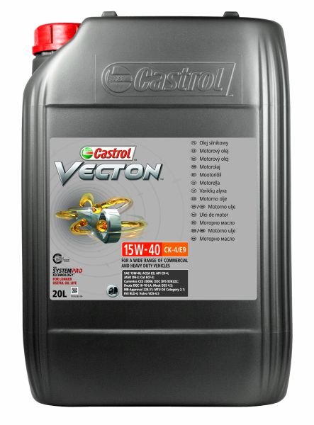 Motor oils Engine oil CASTROL VECTON 15W40 CK-4/E9 20L  Art. VECTON15W40CK4E920L