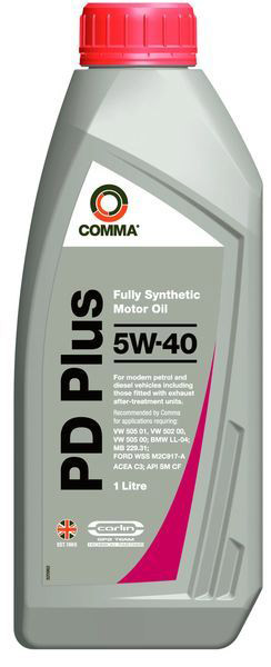 Motor oils Engine oil COMMA PD PLUS 5W40 1L  Art. PDPLUS5W401L