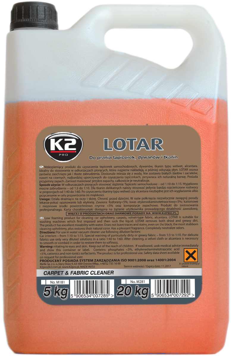 Cleaning and detergents Car interior cleaner LOTAR 5KG  Art. K2M181